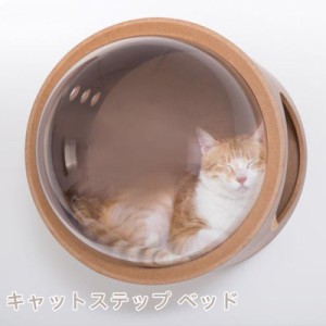 キャットステップ 宇宙船 ガンマ ウッド  猫 キャットウォーク キャットステップ ベッド ハウス 壁付け 天然木 木製 北欧