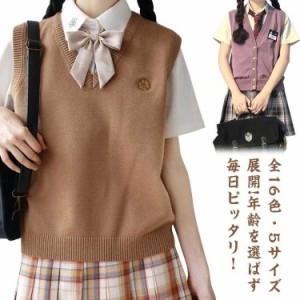 JK V スクールベスト 高校生 ニット 全17色・5サイズ! 女子高生 ニットべスト  制服 コスチューム ギャル服 Vネック 中学生 高