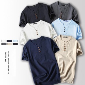 「2点5%オフ」 Tシャツ メンズ チャイナ服 メンズ Tシャツ 夏服 カジュアルTシャツ トップス vネック 夏 40代 50代ファッション