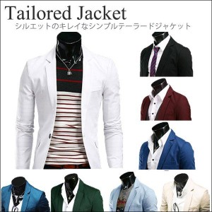 テーラードジャケット メンズ テーラード ジャケット ブレザー スーツ 無地 長袖 ビジネス 紳士用 アウター jacket 細身