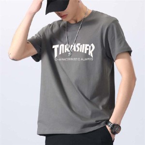 Tシャツ メンズ 半袖Tシャツ クルーネック トップス ロゴプリント 黒シャツ 白Tシャツ ロゴT 文字 おしゃれ Tシャツ スポーツ 運動風