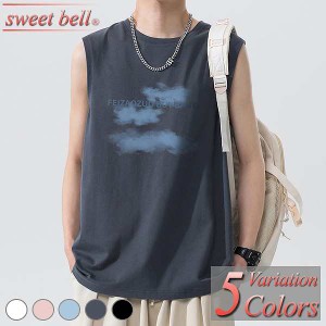 今すぐ使えるクーポン付き    Tシャツ カットソー 袖なし 大きいサイズ 綿 春 夏メンズファッション トップス タンクトップ