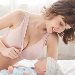 授乳ブラ 2枚セット コットン ナイトブラ 前開き ノンワイヤー ブラジャー 大きいサイズ 垂れ防止