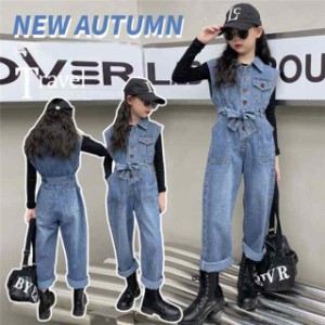 子供服 デニムジャンプスーツ 秋服 ジャージ キッズ 安い おしゃれキッズ ベビー マタニティ キッズファッション スーツ カジュアルセッ