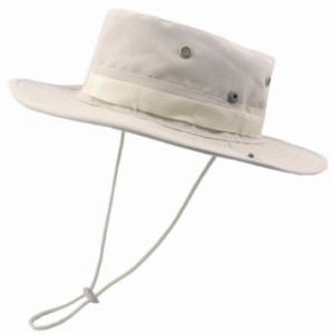 メンズ 帽子 サファリ バケットハット アドベンチャーハット あご紐付き つば広ハット 日よけ 釣り キャンプ 登山
