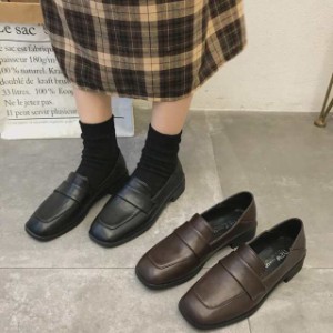 ローファー レディース靴キッズ フォーマル靴 学生 制服 学生靴通学靴パンプスリクルート フラットアーモンドトゥ女子高生厚底女の子卒業