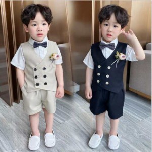 子供服 フォーマル 4点セット 男の子 子供 キッズ フォーマル 男の子 スーツ ベビー　赤ちゃん 子供スーツ 春 夏 フォーマルスーツ 入園