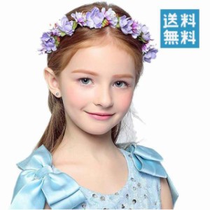 花冠 フラワーティアラ ウエディング 子供 花冠 花かんむり可愛い満点 フラワーティアラ ベビー キッズ フラワーティアラ 花冠