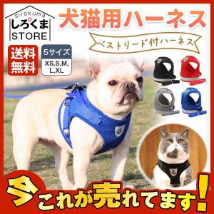 犬 猫 ハーネス 脱げない 犬用 おしゃれ 小型犬 子犬 子猫 ハーネスリード ベストリード付ハーネス でらくらく散歩 犬猫兼用