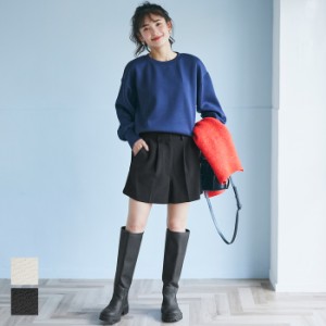 セール★2490円→990円 ショートパンツ レディース ポケット ハーフパンツ ズボン ワンタック トラペーズ ショート丈 無地 メール便不可 