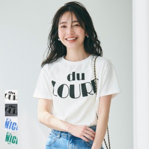 Tシャツ レディース コットン プリント ロゴ 半袖 カットソー ロゴTシャツ クルーネック カジュアルロゴ 英字 メール便可 24ss coca コカ