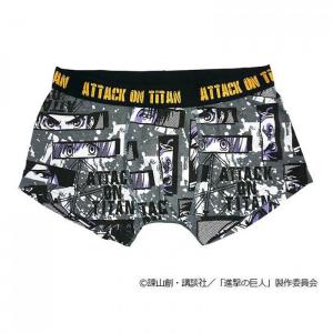 進撃の巨人 ボクサーパンツ 調査兵団団員柄 30・グレー L LL M
