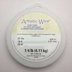 送料無料 Artistic Wire(アーティスティックワイヤー) ロングスプールス(業務用) ノンターニッシュブラス 0.8mm×約24m 20