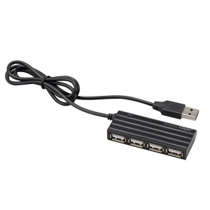 Digio2 USB2.0 4ポートハブ 80cm UH-2624BK ブラック |b04