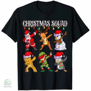 家族全員クリスマスダブ クリスマス ブーツTシャツ