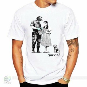 Banksy dorothy from ozウィザード検索メンズTシャツレディースTシャツS-XXLサイズ男性ブランドteshirtメンズサマーコットンTシャツ