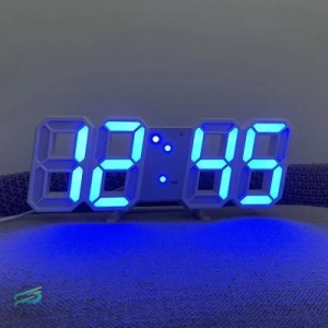 3D LEDデジタル壁掛け時計 室内装飾 ナイトライト 寝室用モード装飾 大型時計