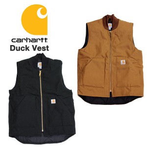 カーハート ジップ ベスト CARHARTT Duck Vest ブラウン ブラック
