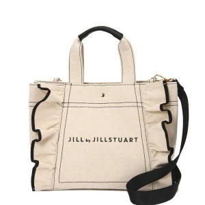 jill stuartジルバイジルスチュアート jill by JILLSTUART バッグ トートバッグ フリル ショルダー 2WAY 在庫処分　輸入品 ホワイト ブラ