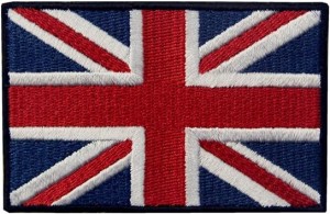 イギリス ユニオン・ジャック 紋章 イングランド 国旗 UK 英国 アップリケ 刺繍入りアイロン貼り付け/縫い付けワッペ