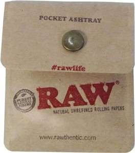 RAW ロウ 携帯灰皿 POCKET ASHTRAY ポケット灰皿 ベージュ 縦約9cm×横約8cm [並行輸入品]