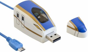 スマ鉄 鉄道車両型 USB AC 充電器/USBケーブル E7系 かがやき MicroUSBCable