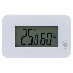 エンペックス 温湿度計 デジタル シュクレ・イルミー 卓上 3.3×5.2cm バックライト 付き ホワイト TD-83
