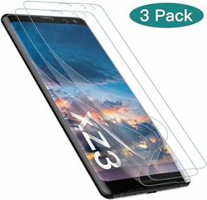 GeeRic Sony Xperia XZ3 801so 対応 フィルム 全面吸着 TPU 3枚 濡らす必要ない 3D曲