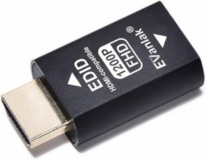 EVanlak(イヴァンラック) HDMI EDIDエミュレーター パススルー 第3世代 プレミアムアルミニウム エミュ