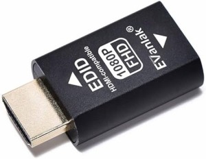 EVanlak(イヴァンラック) HDMI EDIDエミュレーター パススルー 第3世代 プレミアムアルミニウム エミュ