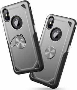 iphone xs maxケース リング付き 回転スマホケース 耐衝撃 スマホリング カバークリア 指紋防止 TPU 全