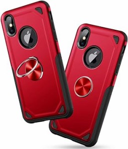 iphone xs maxケース リング付き 回転スマホケース 耐衝撃 スマホリング カバークリア 指紋防止 TPU 全