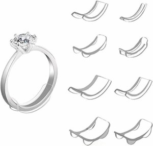 サムコス 指輪 サイズ調節 8枚セット リングアジャスター リングストッパー 透明 目に見えないリングサイズアジャスター