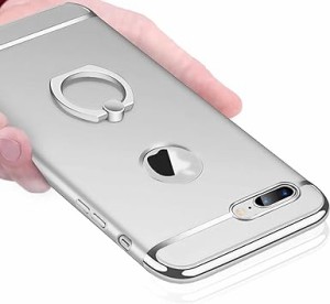 iPhone8 Plus ケース iPhone7 Plus ケース リング付き 衝撃防止 全面保護 耐衝撃 指紋防止 ス