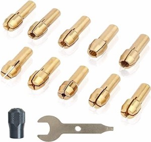 ZOYUBS回転工具セット用 4.8mm シャンク コレットチャックセット モーターコレット【サイズ0.5・0.8・1.