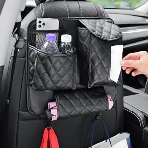 車用シートバックポケット シートバックポケット 車用収納ポケット 後部座席収納バッグ カップホルダー 多機能車用シートバ