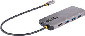 StarTech.com USBマルチハブ/USB-C/4K60Hz HDMI/100W PD/3x USB/LAN/長