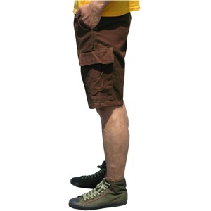 山岳猟兵用 登山パンツ ドイツ連邦国軍 モルスキン ショートパンツ 後染め ブラウン Gr1 76cm レプリカ カーゴショーツ 茶 送料無料