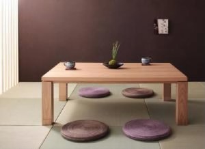こたつテーブル 机 天然木 木製 アッシュ材　和モダンデザインこたつテーブル ( 天板サイズ :長方形(85×135cm))( 色 : ナチュラルアッシ