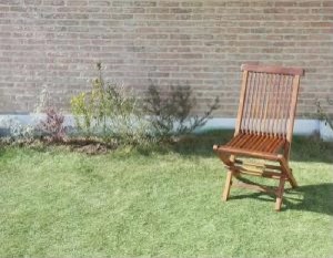 ガーデンファニチャーダイニング用ガーデンチェア (イス 椅子) 2脚組単品 チーク天然木 木製 折りたたみ式本格派リビングガーデンファニ