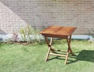 ガーデンファニチャーダイニング用テーブル 机 単品 チーク天然木 木製 折りたたみ式本格派リビングガーデンファニチャー( 机幅 :W70)( 