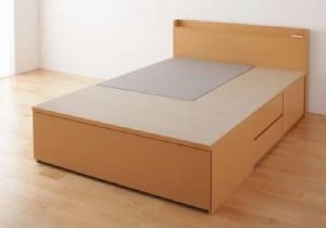 セミダブルベッド 大容量 大型 整理 収納 ベッド用ベッドフレームのみ 単品 布団が整理 収納 できるチェスト タンス キャビネット ベッド