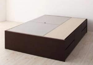 ダブルベッド 白 大容量 大型 整理 収納 ベッド用ベッドフレームのみ 単品 シンプルチェスト タンス キャビネット ベッド( 幅 :ダブル)( 