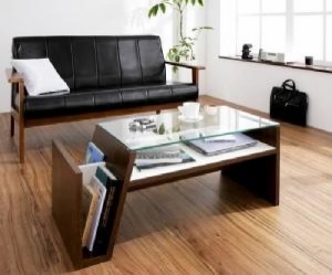 センタ—テーブル ・ローテーブル 机 低い ロータイプ センターテーブル デザインガラステーブル ( 机幅 :W90)( 色 : ブラウン 茶 ) セン
