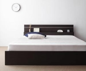 セミダブルベッド 茶 連結ベッド 国産 日本製 ボンネルコイルマットレス付き セット 親子で寝られる・将来分割できる連結ベッド( 幅 :セ