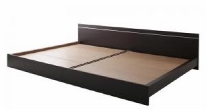 連結ベッド用ベッドフレームのみ 単品 長寿命 ロングライフ デザインベッド( 幅 :ワイドK200)( 奥行 :レギュラー)( 色 : ホワイト 白 ) 