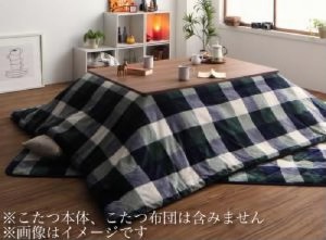 こたつ布団用こたつカバー単品 チェック柄はっ水こたつ布団( 適応天板サイズ :正方形(75×75cm)天板対応)( 色 : レッド 赤 ) こたつ布団