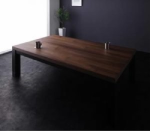 こたつテーブル 机 天然木 木製 ウォールナット材バイカラーデザイン継脚こたつテーブル ( 天板サイズ :5尺長方形(85×150cm))( 色 : ウ