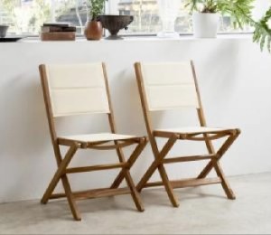 ガーデンファニチャーダイニング用ガーデンチェア (イス 椅子) 2脚組単品 アカシア天然木 木製 折りたたみ式ナチュラルガーデンファニチ