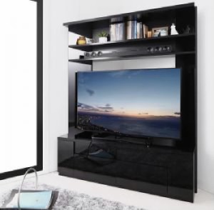 テレビ台 テレビボード TVボード 鏡面仕上げ　大型 大きい テレビ対応ハイタイプ 高い コーナーテレビボード ( 収納幅 :134)( 収納高さ :